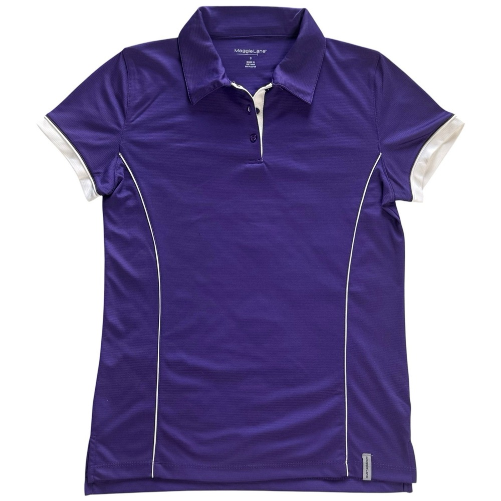 Maggie Lane Womens Golf Polo Shirt Size Small Purple Athletic Short Sleeve